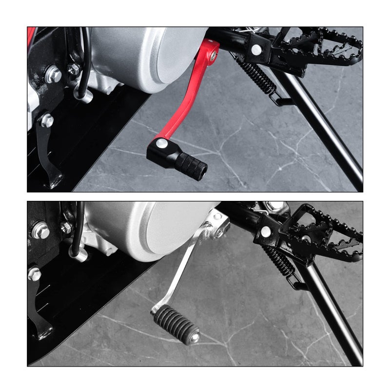 RUTU Folding Gear Shifter Shift Lever, Aluminum Dirt Bike Shift Lever, Compatible with XR50 CRF50 XR CRF 50cc 70cc 90cc 110cc 125c Motorcycle, Dirt Pit Bike Lifan - Black and Red - Image 4